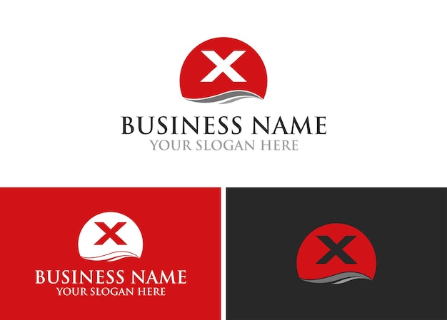 X Letter Logo Design Template