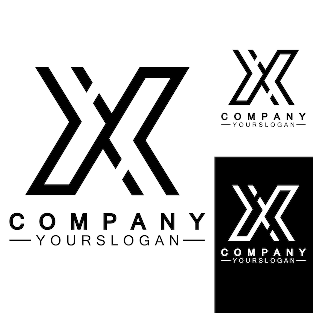 X Letter Logo Template vector icon illustration design