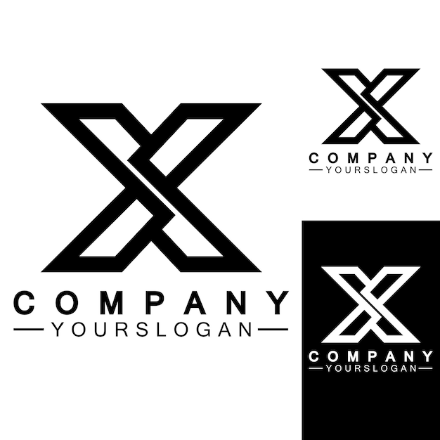 X Letter Logo Template vector icon illustration design