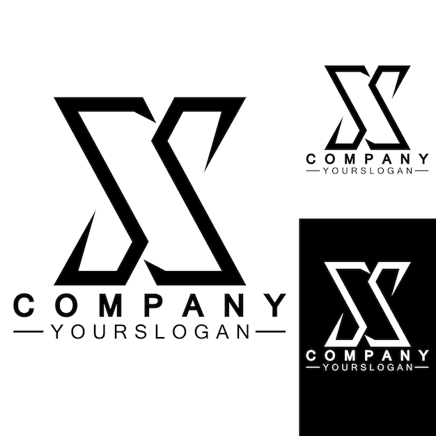 X Letter Logo Template vector icon illustration design