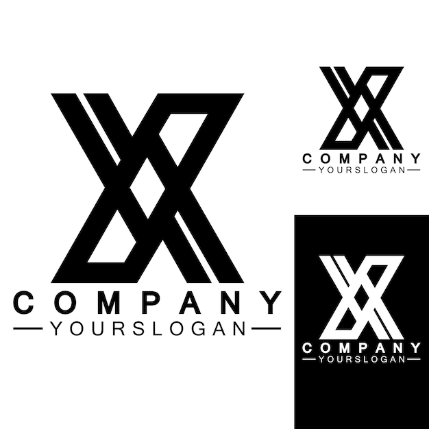 X Letter Logo Template vector icon illustration design