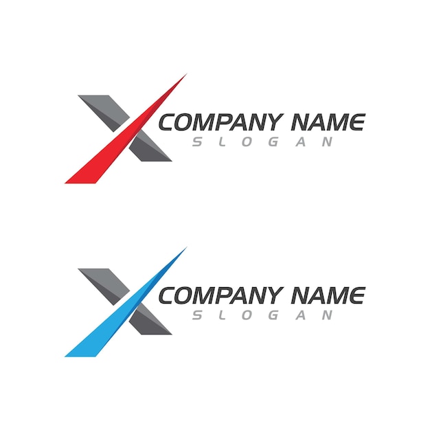 X Letter Logo Template vector icon