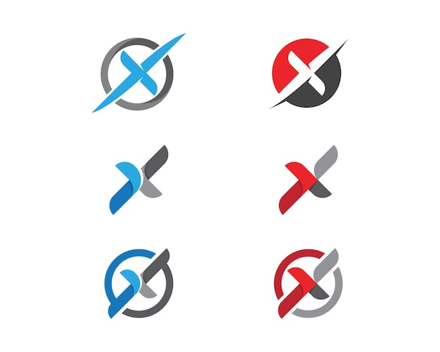 X Letter Logo Template vector icon