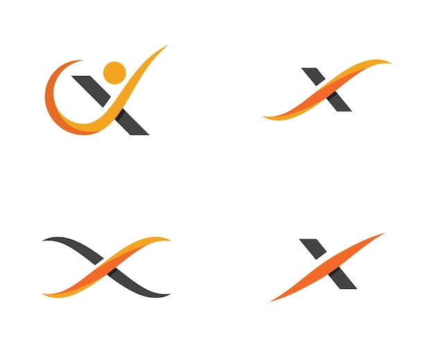 X Letter Logo Template vector icon