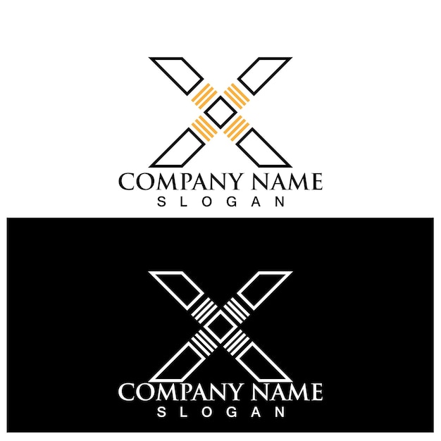 X Letter Logo Template vector icon