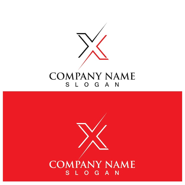 X Letter Logo Template vector icon