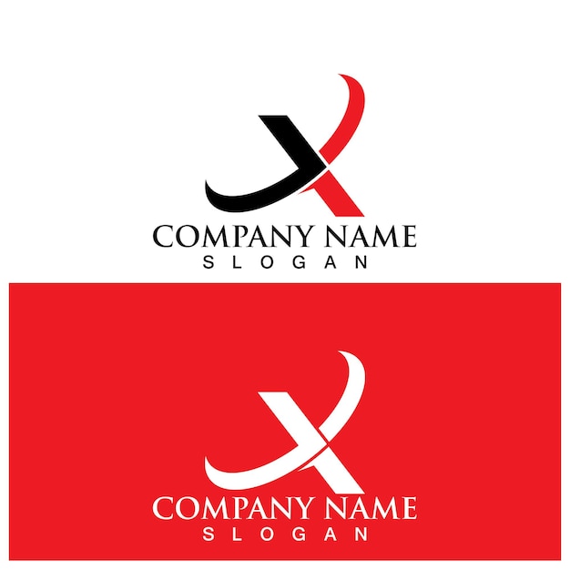 X Letter Logo Template vector icon