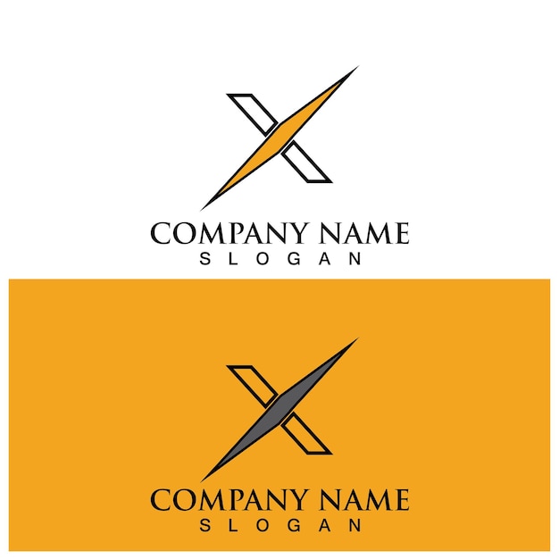 X Letter Logo Template vector icon