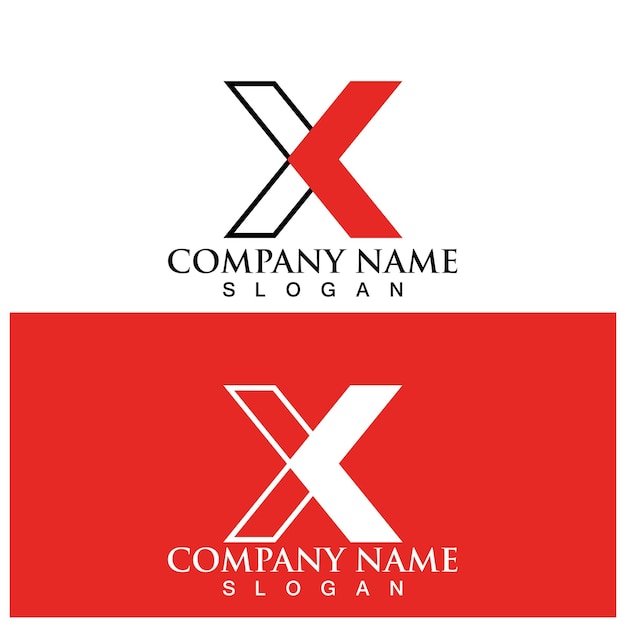 X Letter Logo Template vector icon