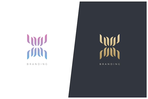 X Letter Logo Vector Design Concept - Monogram Icon Trademark. Creative Luxury Emblem Design