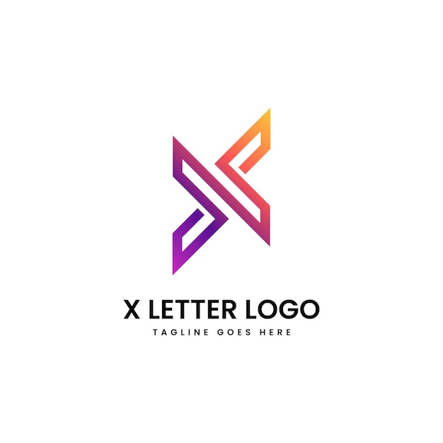 X logo design and template creative x icon initials based letters in vector