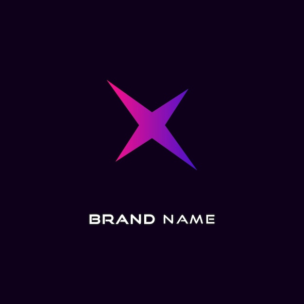 X logo design vector for your brand icon