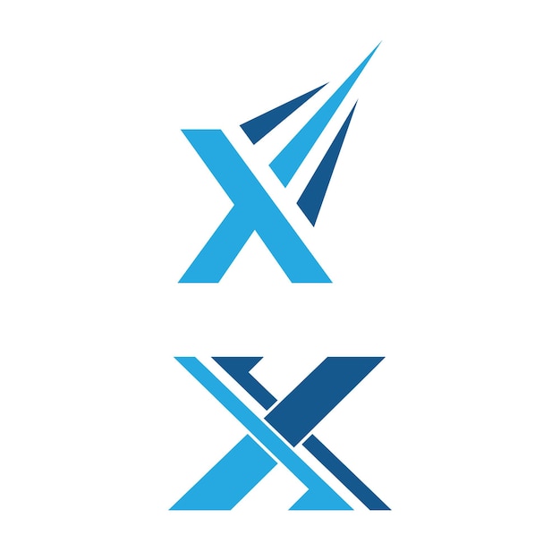 X logo letter mark design vector template