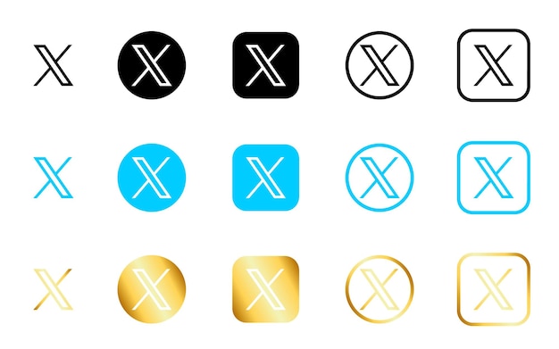 X social media icon pack