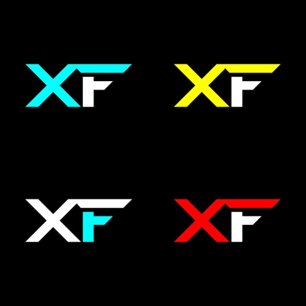 XF minimal letter logo design