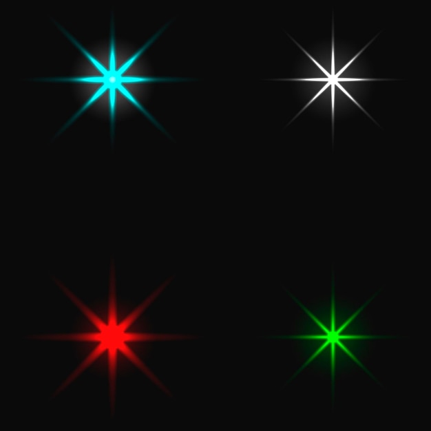 Xmas colored stars collection