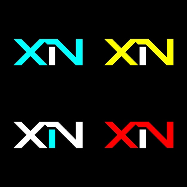 XN minimal letter logo design