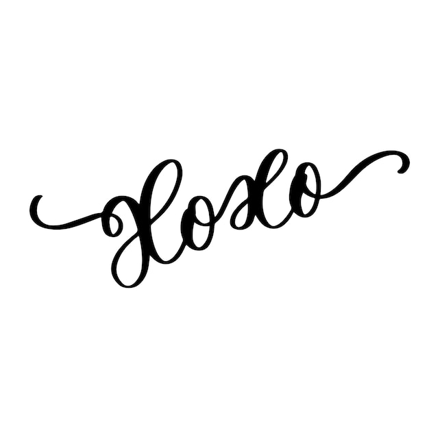 Xoxo calligraphy good for tattoo greeting card poster gift design