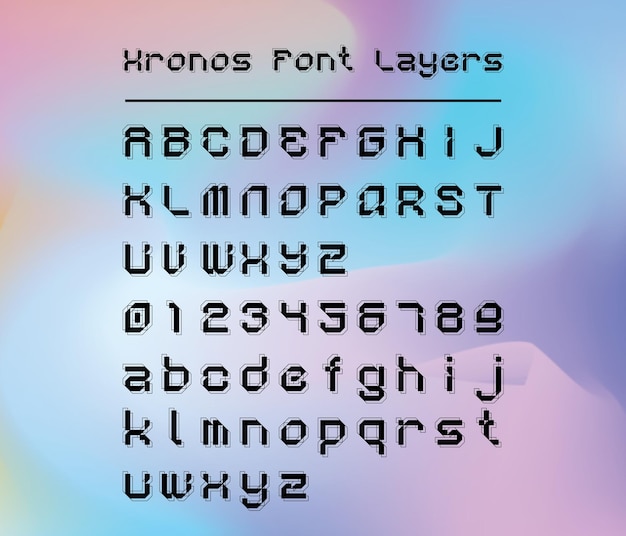 Xronos Vector Font Layers