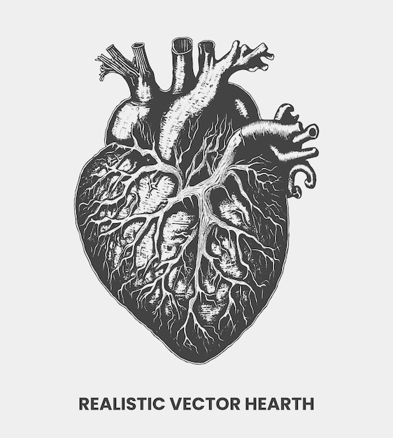 Xylography Realistic Hearth Vector