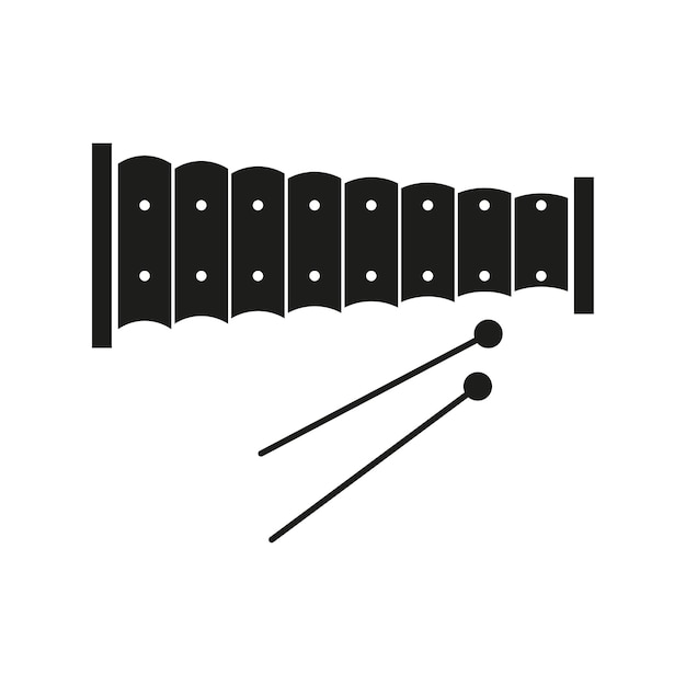 Xylophone icon Percussion musical instrument icon Vector illustration EPS 10