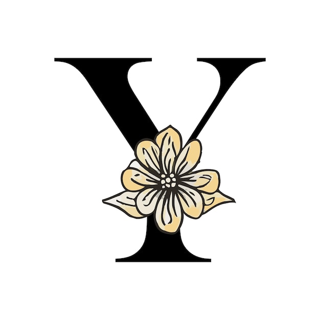 Y flower letter