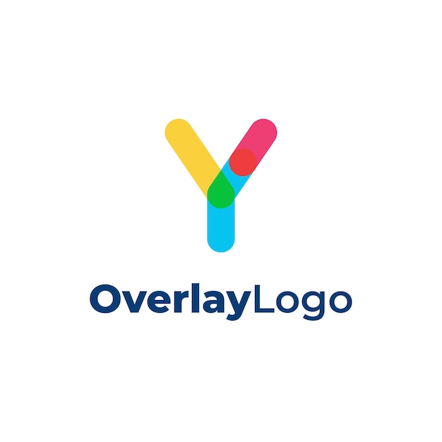 Y Modern And Colorful Initial Alphabet Letter Logo Overlapping Graphics