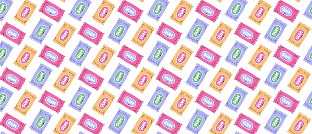 y2k pattern 90s background Colorful bubble gums seamless pattern