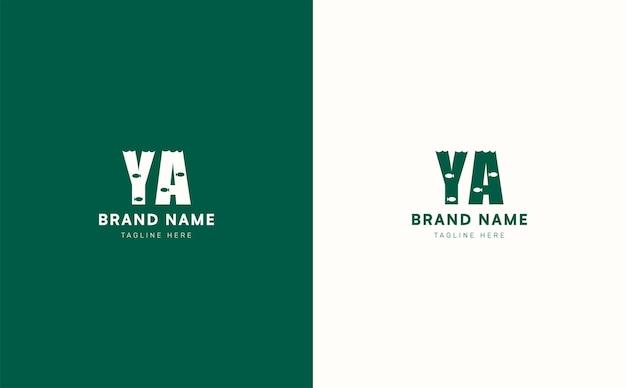 YA Letters vector logo design