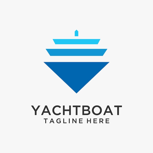 Yacht ship logo design