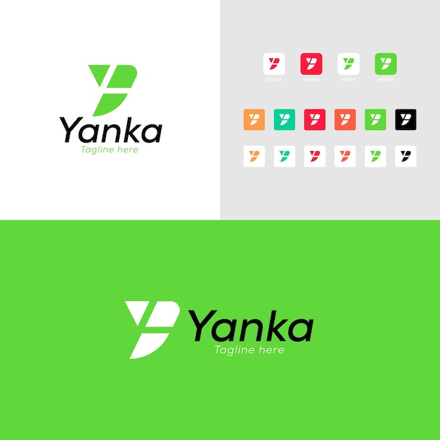 Yanka logo design - y letter logo