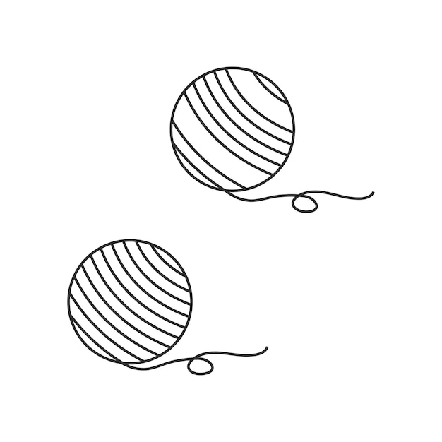 Yarn ball illustration