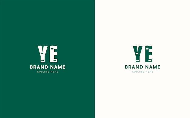 YE Letters vector logo design