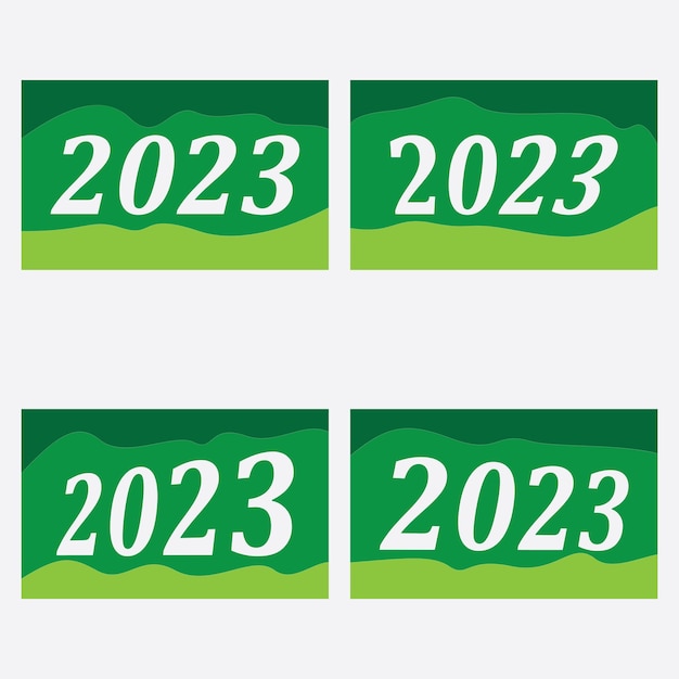 Year 2023 icon vector