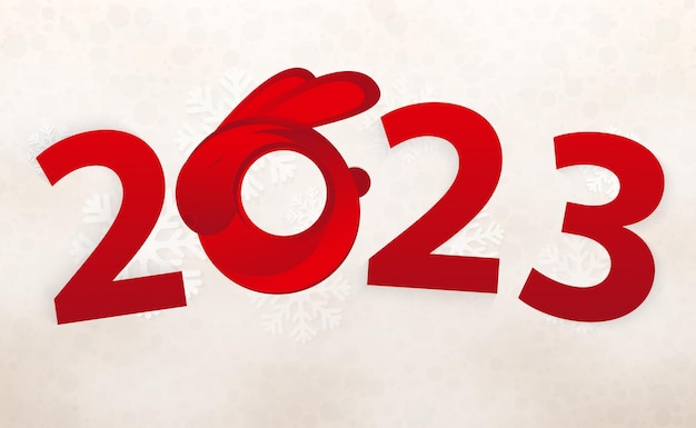 Year of the Rabbit 2023 Happy lunar new year 2023 card template