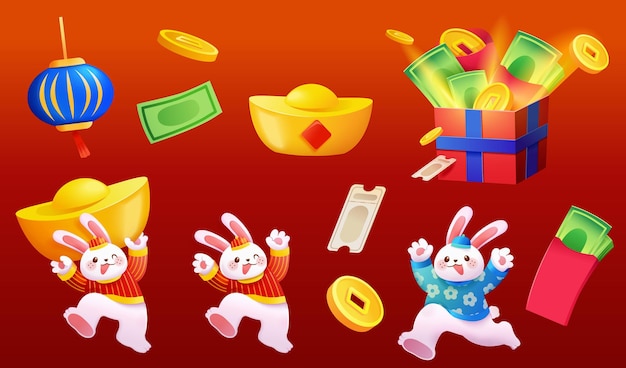 Year of the rabbit set