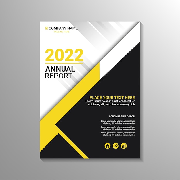 yellow abstract annual report