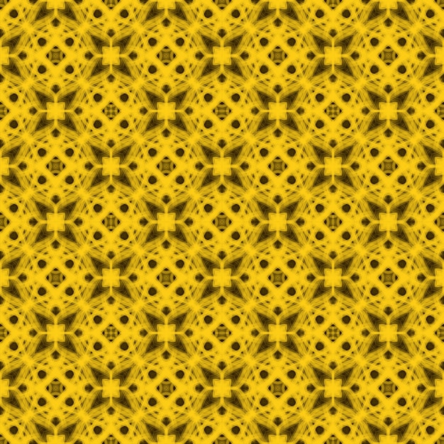 Yellow abstract flower blossoms seamless pattern background fabric ethnic decorative ornament