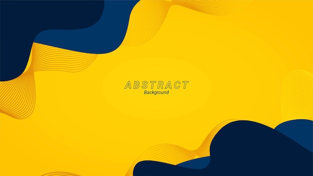 Yellow abstract minimalist elegant wave background