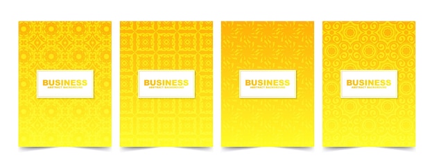 Yellow abstract pattern cover design