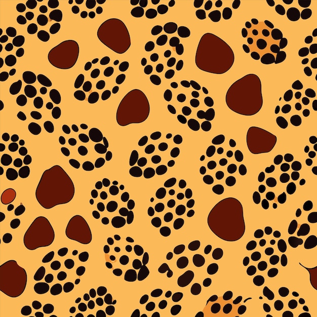 Vector a yellow background with black spots and a red dot