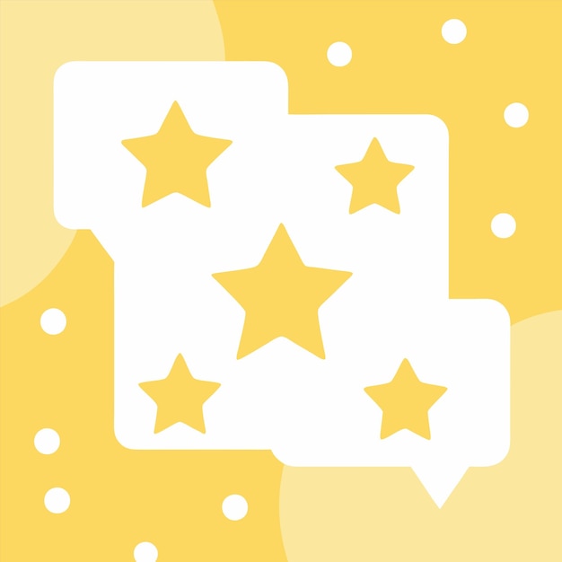 Vector a yellow background with stars and dots and a yellow background