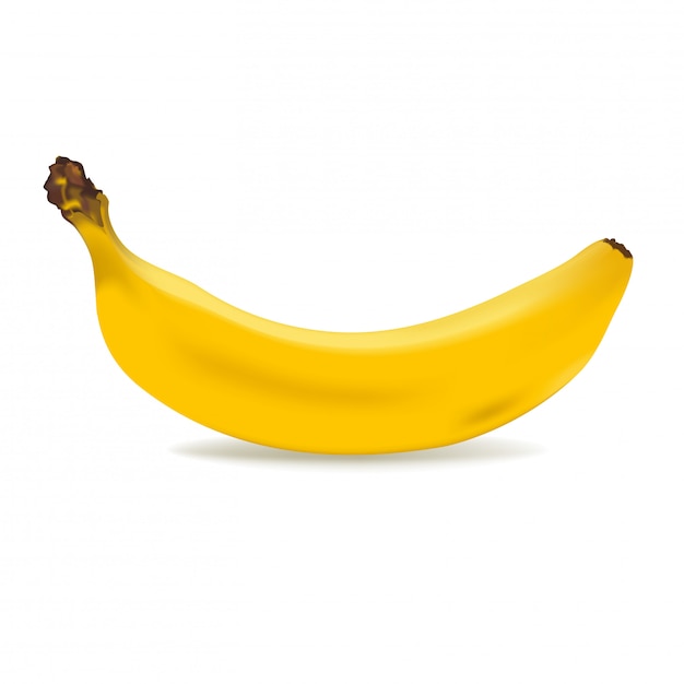 Yellow banana isolated