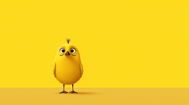 Vector a yellow bird with a yellow background with a yellow background