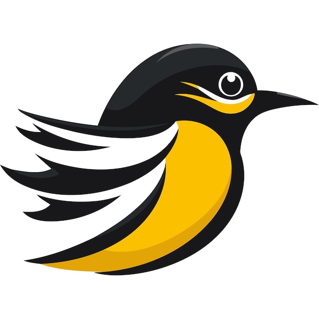 Yellow and Black Bird Illustration