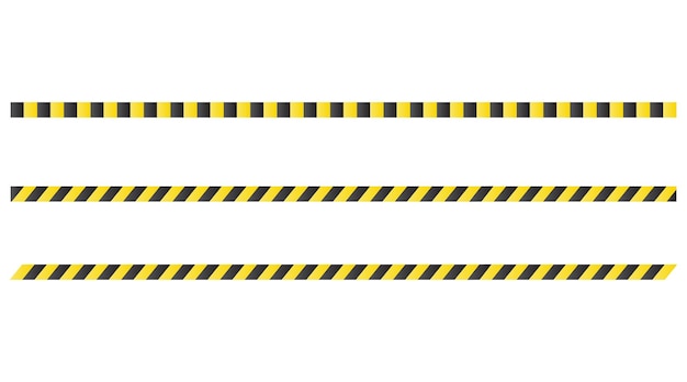 Yellow and Black stripes on a white background