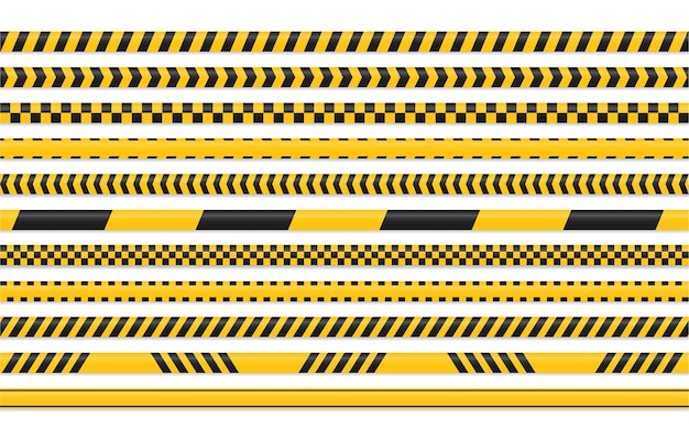 Yellow black tape set