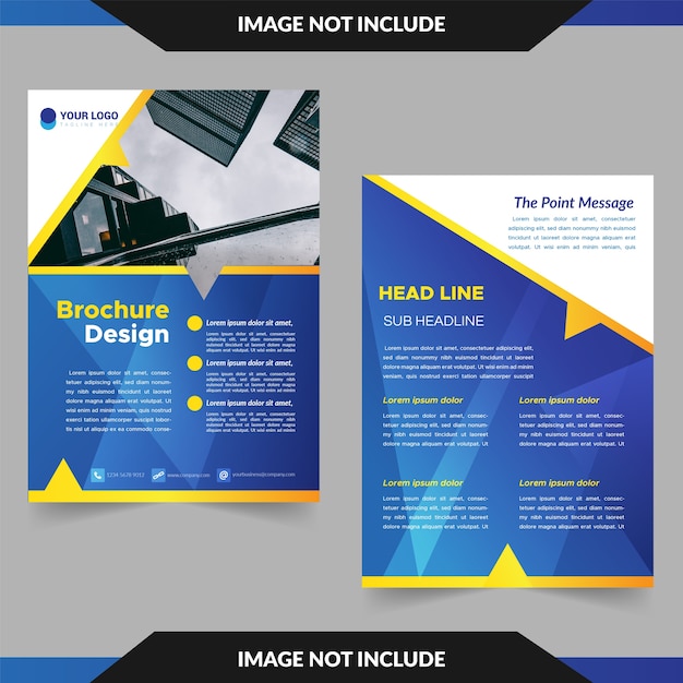 Yellow and Blue Brochure