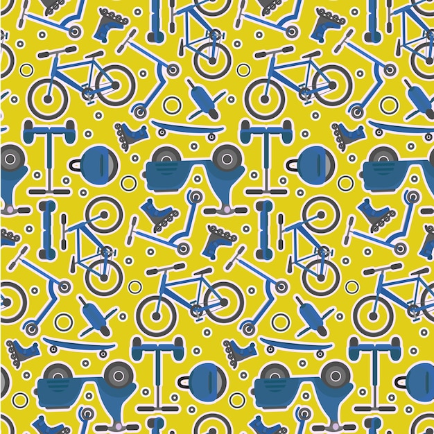 Yellow and blue pattern with teenager transport