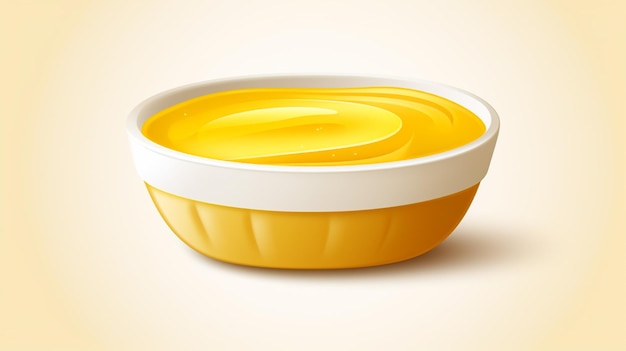 Vector a yellow bowl with a white lid that says  yellow